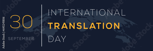 International Translation Day, held on 30 September.