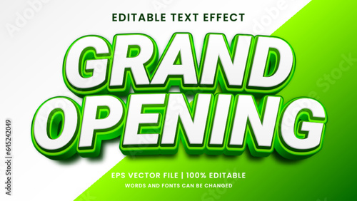 Grand opening 3d editable text effect