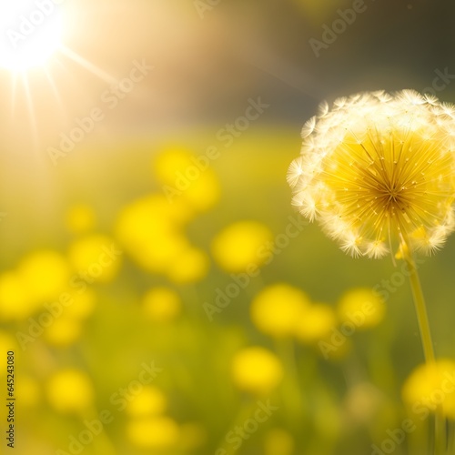 Wondrous Dandelion Blossom photograph background