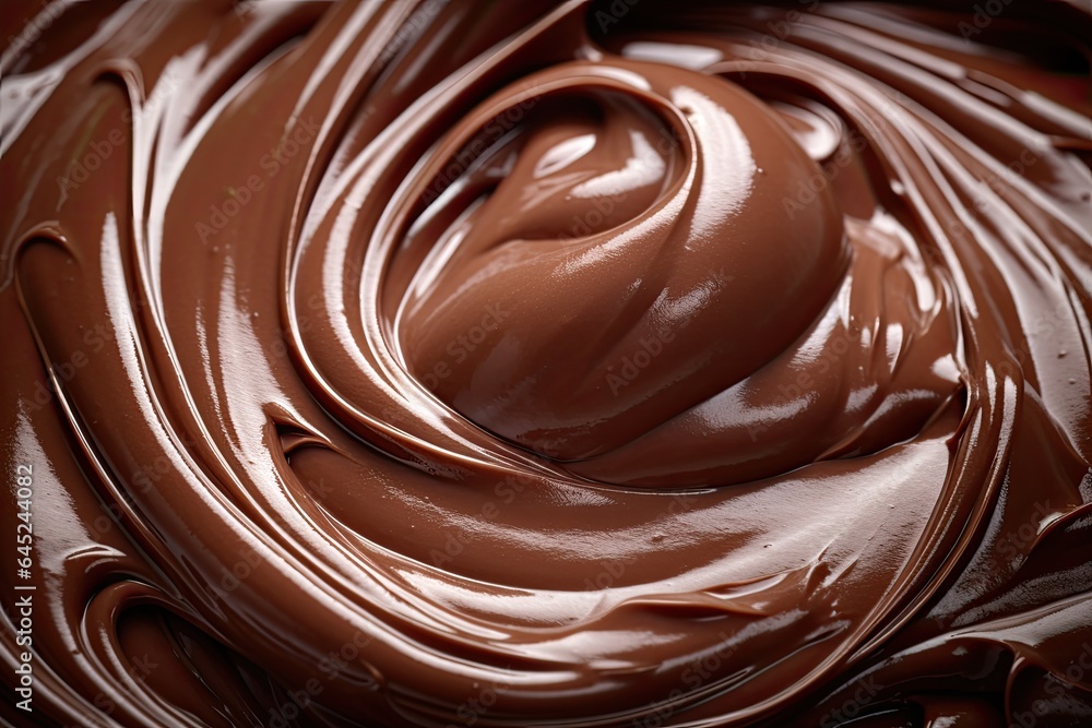 tasty choco pudding close up illustration tasty choco pudding close up illustration