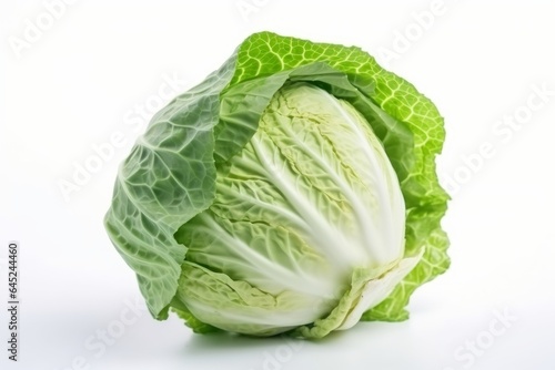 A fresh head of cabbage isolated on a white background © Marius