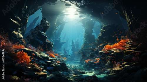 underwater landscape background © avivmuzi