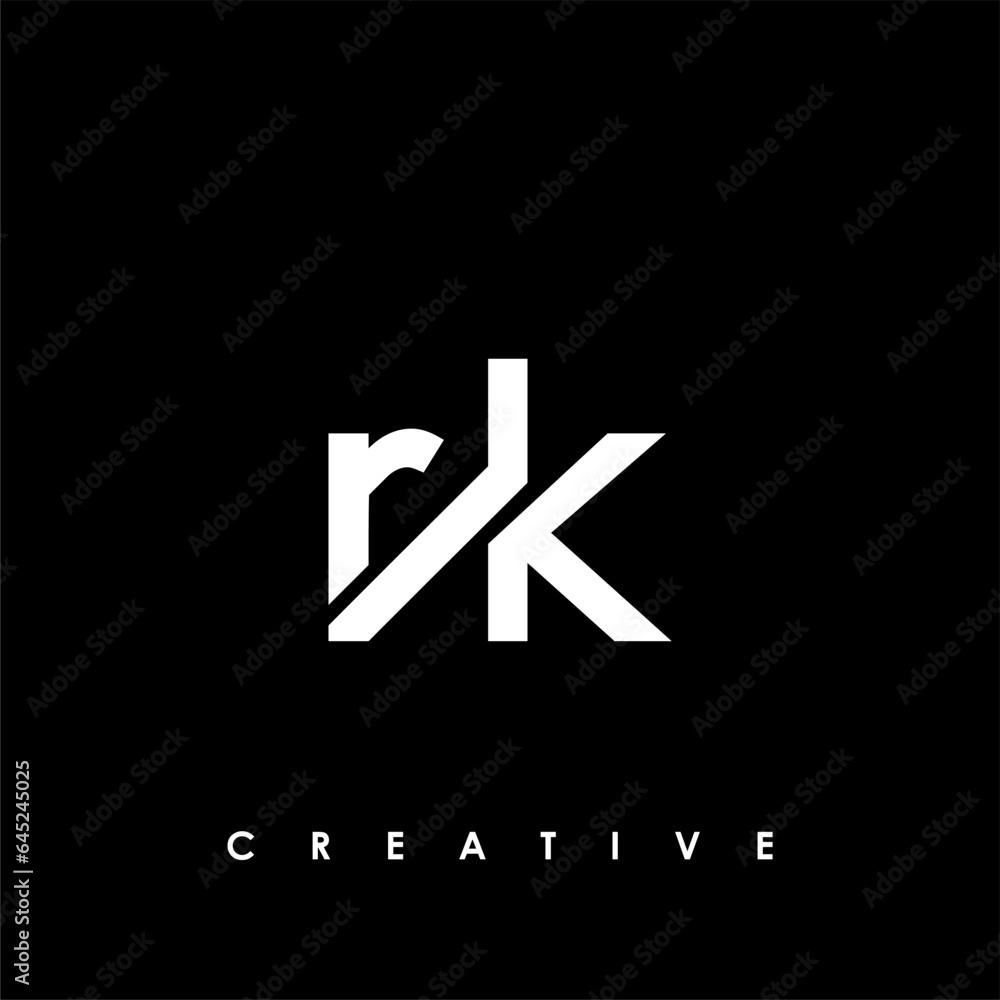 Fototapeta premium RK Letter Initial Logo Design Template Vector Illustration