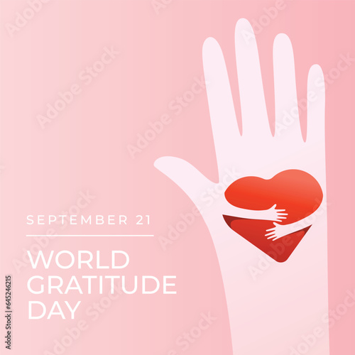 vector graphic of World Gratitude Day good for World Gratitude Day celebration. flat design. flyer design.flat illustration.