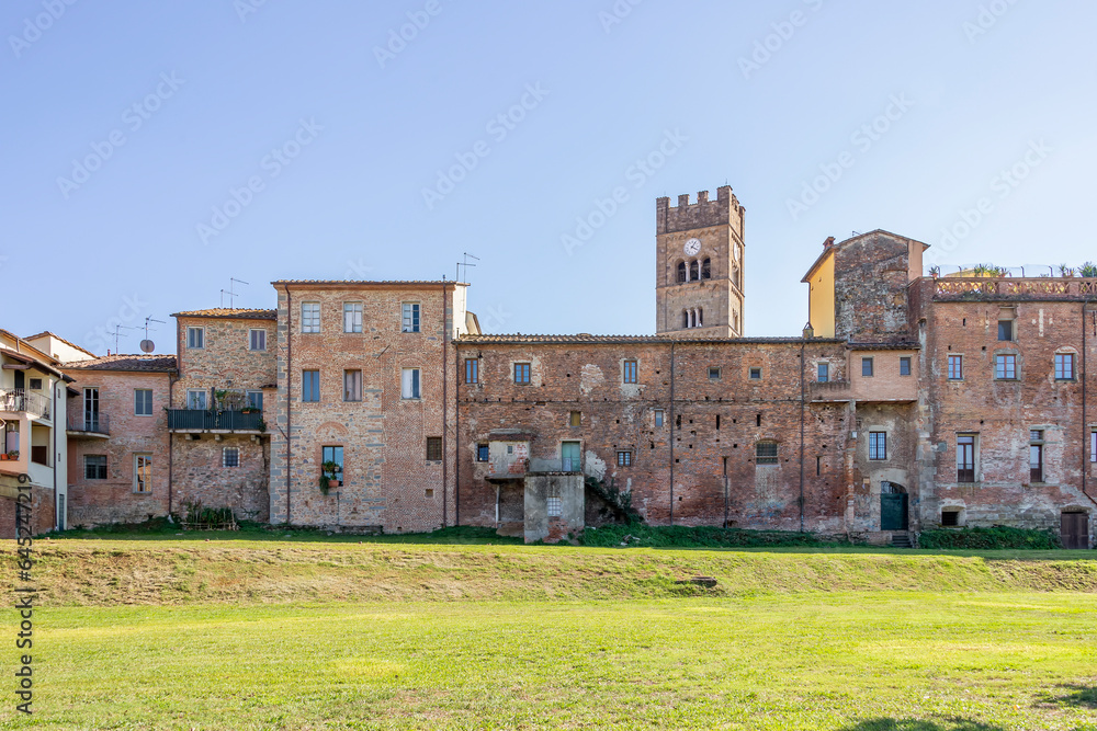 A glimpse of the historic center of Altopascio, Lucca, Italy, on a sunny day A glimpse of the historic center of Altopascio, Lucca, Italy, on a sunny day