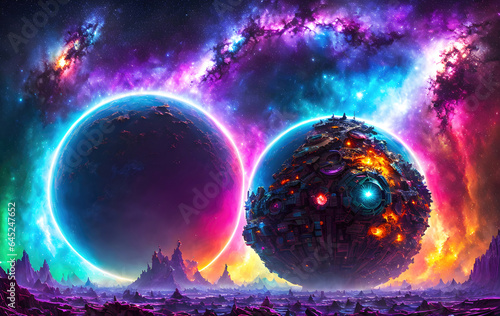 Abstract background with ne...