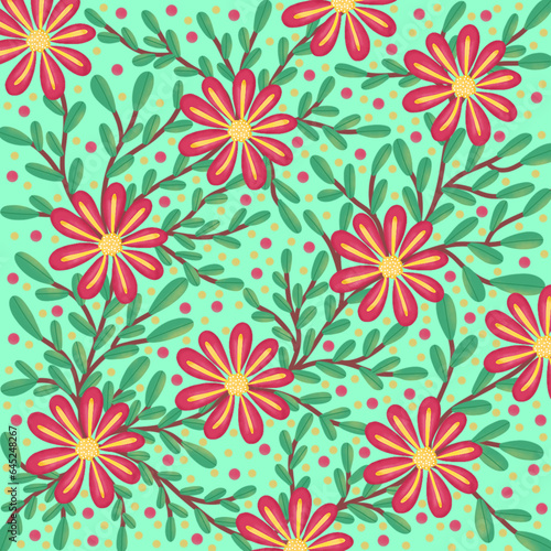 seamless pattern with flowers