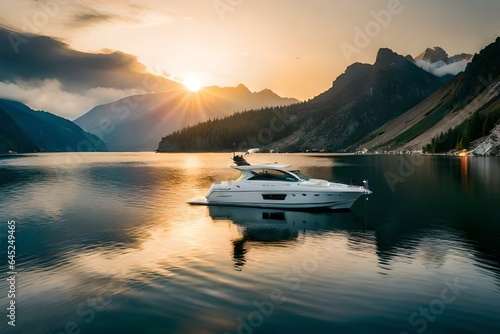 sunset on the lake © Sébastien Jouve