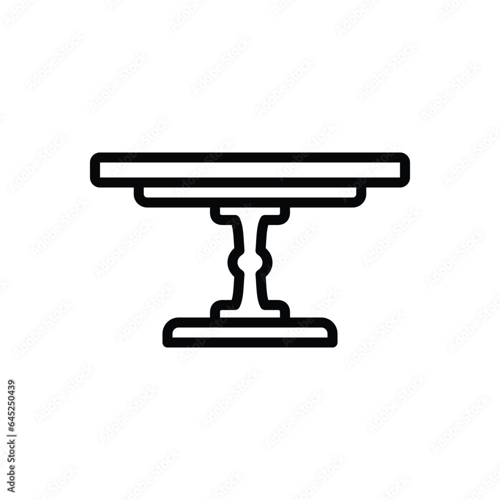 Black line icon for table Black line icon for table