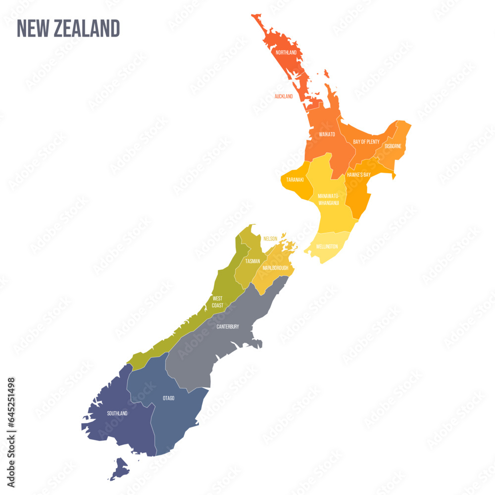 New Zealand Political Map Of Administrative Divisions Regions 1000 F 645251498 XZjMU55A0xnOVepYQbwQ5s7HIQqoaMQA