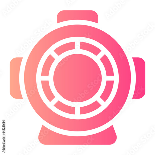 diving helmet gradient icon