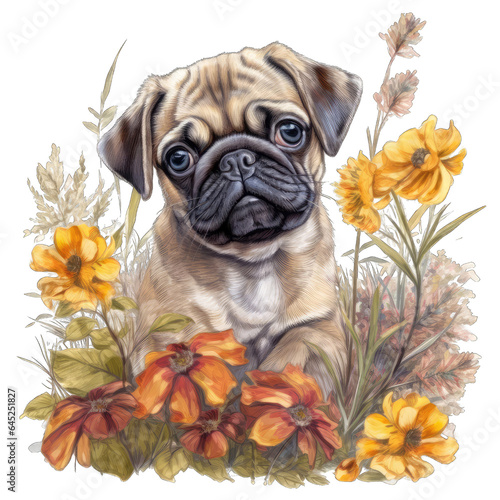 Pug Pup's Comical Expressions: Canine Character