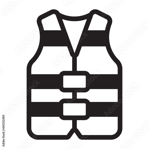 life vest glyph icon