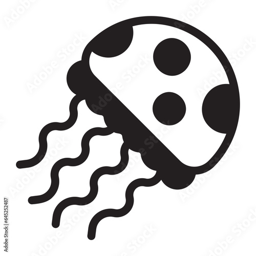 jellyfish glyph icon photo