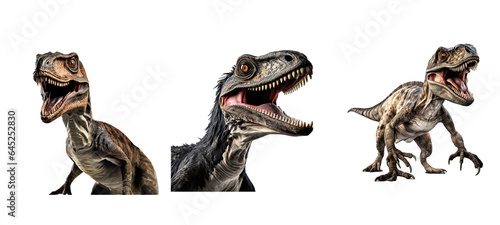 cretaceous velociraptor illustration animal extinct, image dino, jurassic prehistoric cretaceous velociraptor © sevector