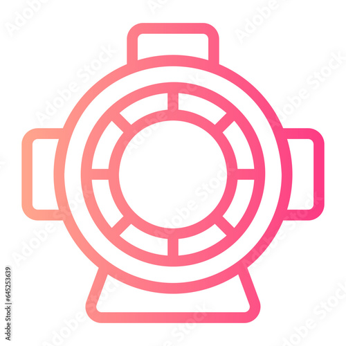diving helmet gradient icon