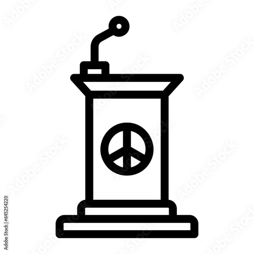 podium outline icon