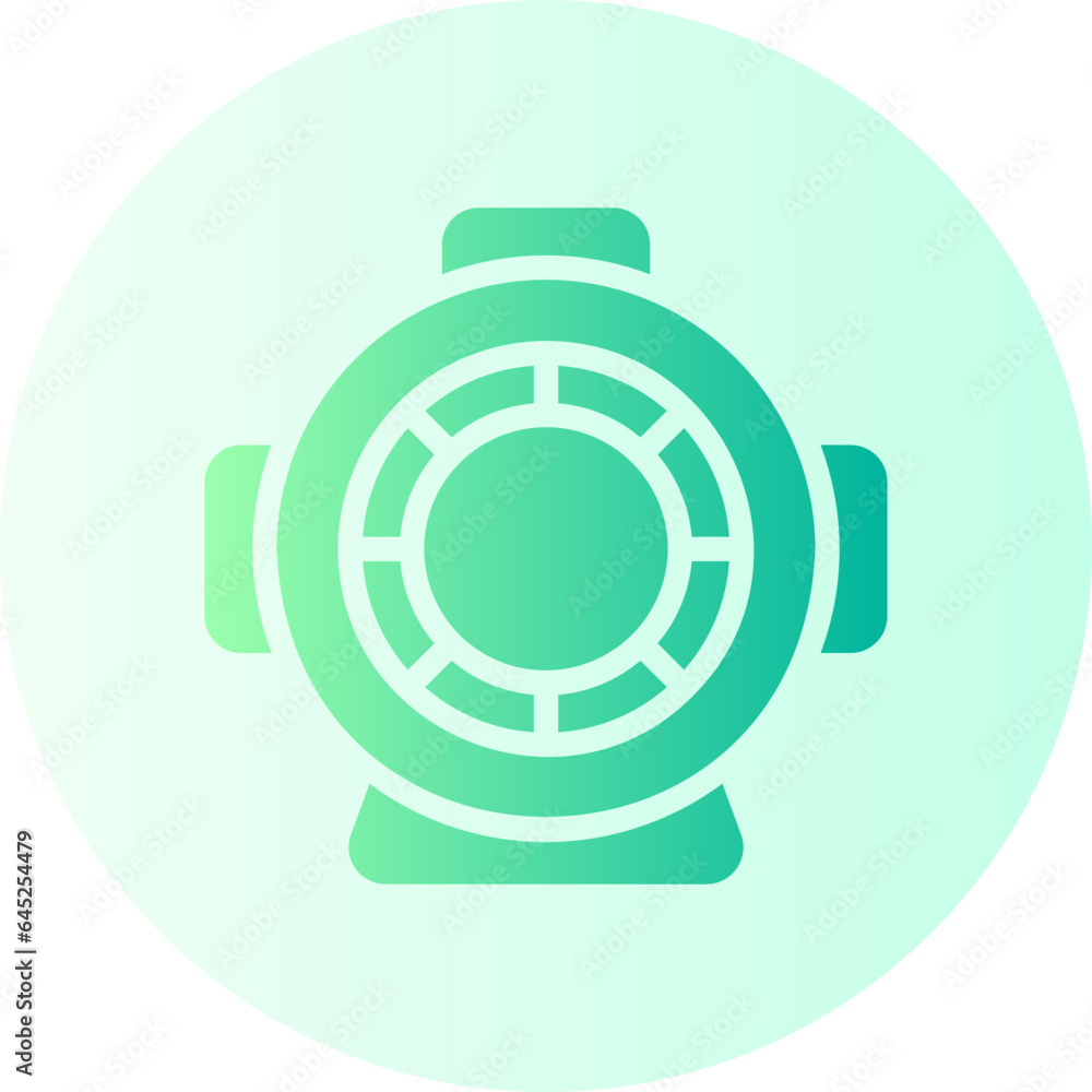 diving helmet gradient icon diving helmet gradient icon