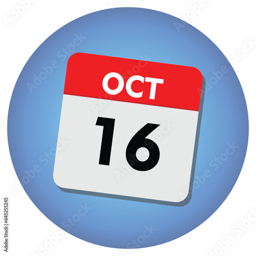 12 october icon with white background, calender icon photo