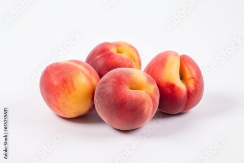 Four peaches stacked on top of each other