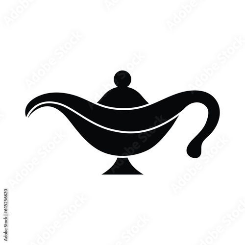 genie lamp icon vector Alladin lamp