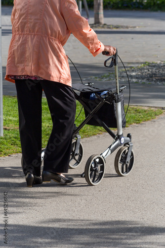 aged lady with rollator