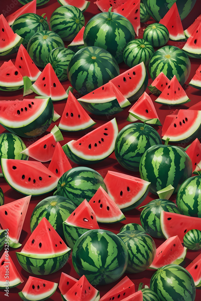 Different types of Cute watermelon pretty red