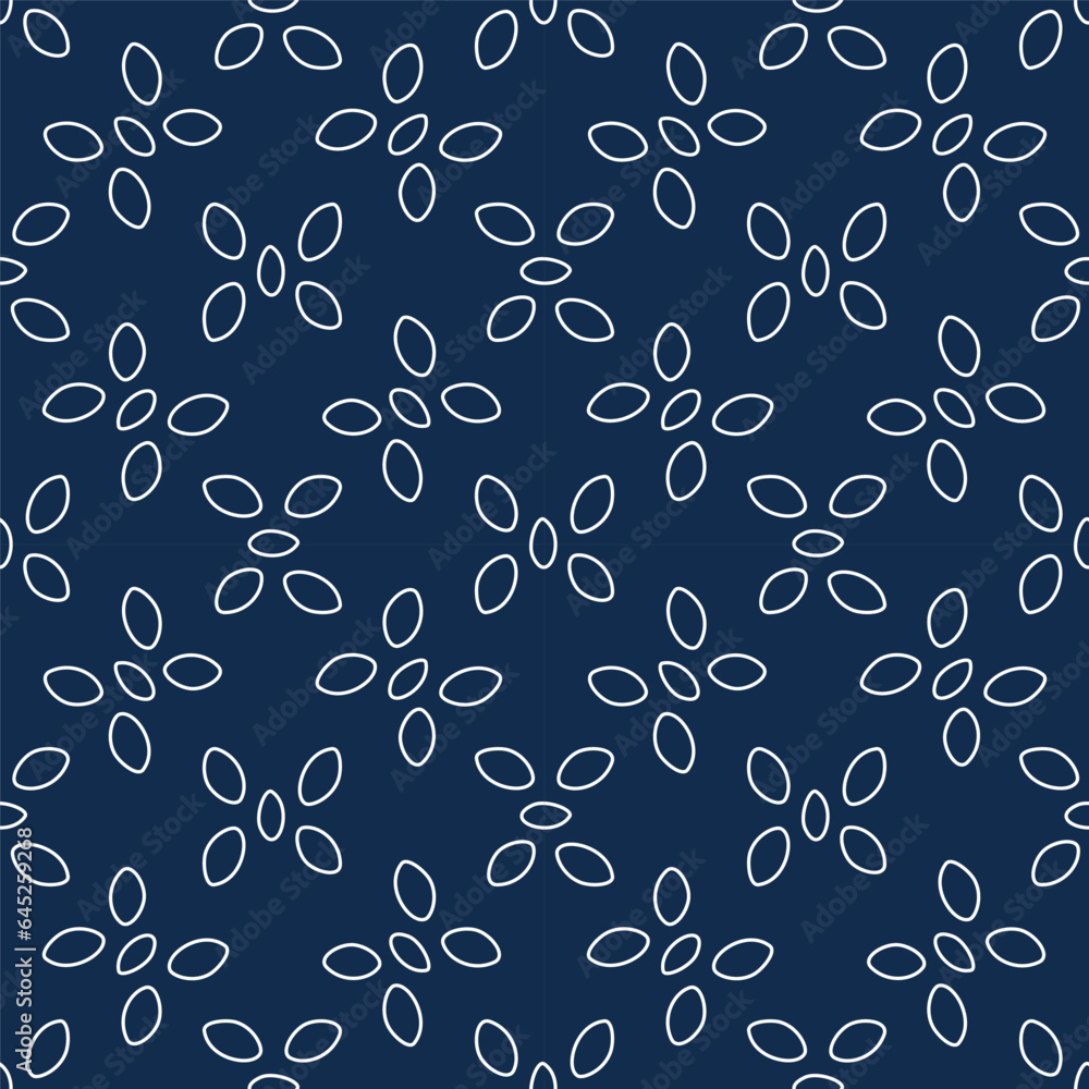 Coccobacilus vector concept outline blue seamless pattern