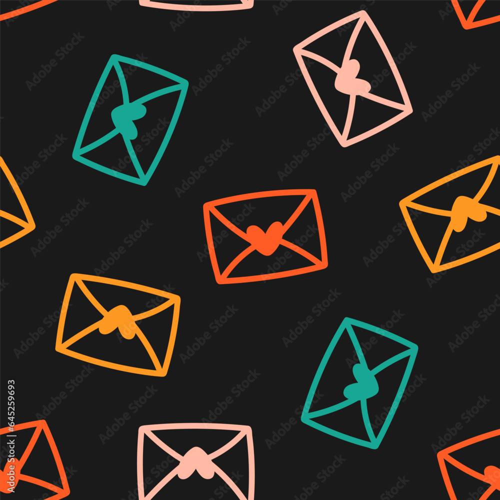 Seamless pattern with colorful envelopes Seamless pattern with colorful envelopes