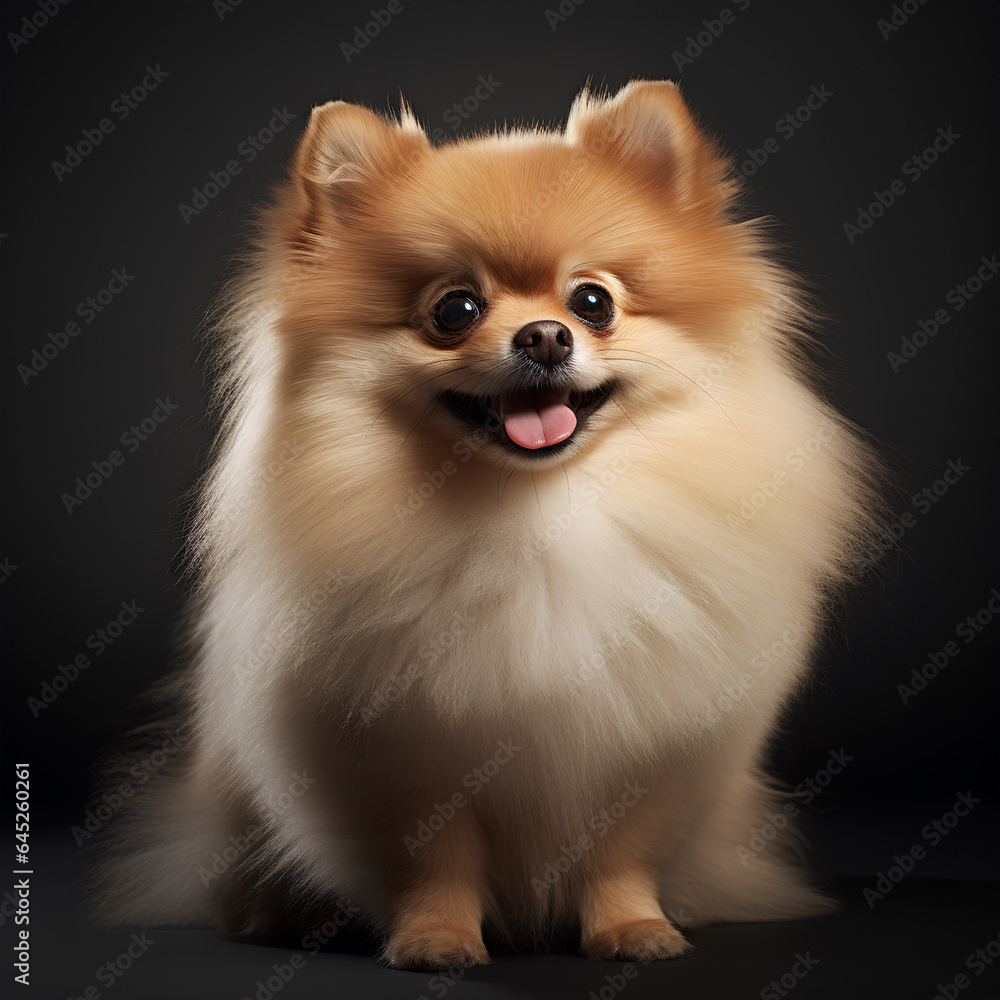 笑顔のポメラニアン　smiling pomeranian　GenerativeAI