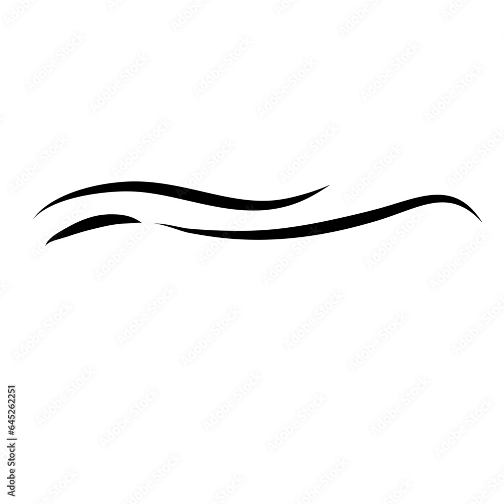 Doodle Of Wind Gust Isolated on a White Background Doodle Of Wind Gust Isolated on a White Background