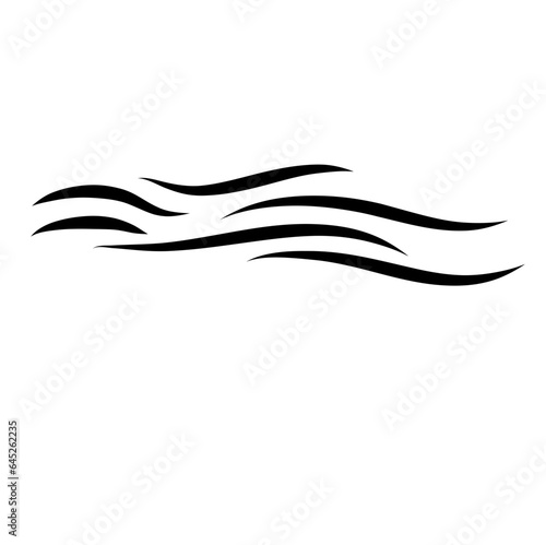 Doodle Of Wind Gust Isolated on a White Background 