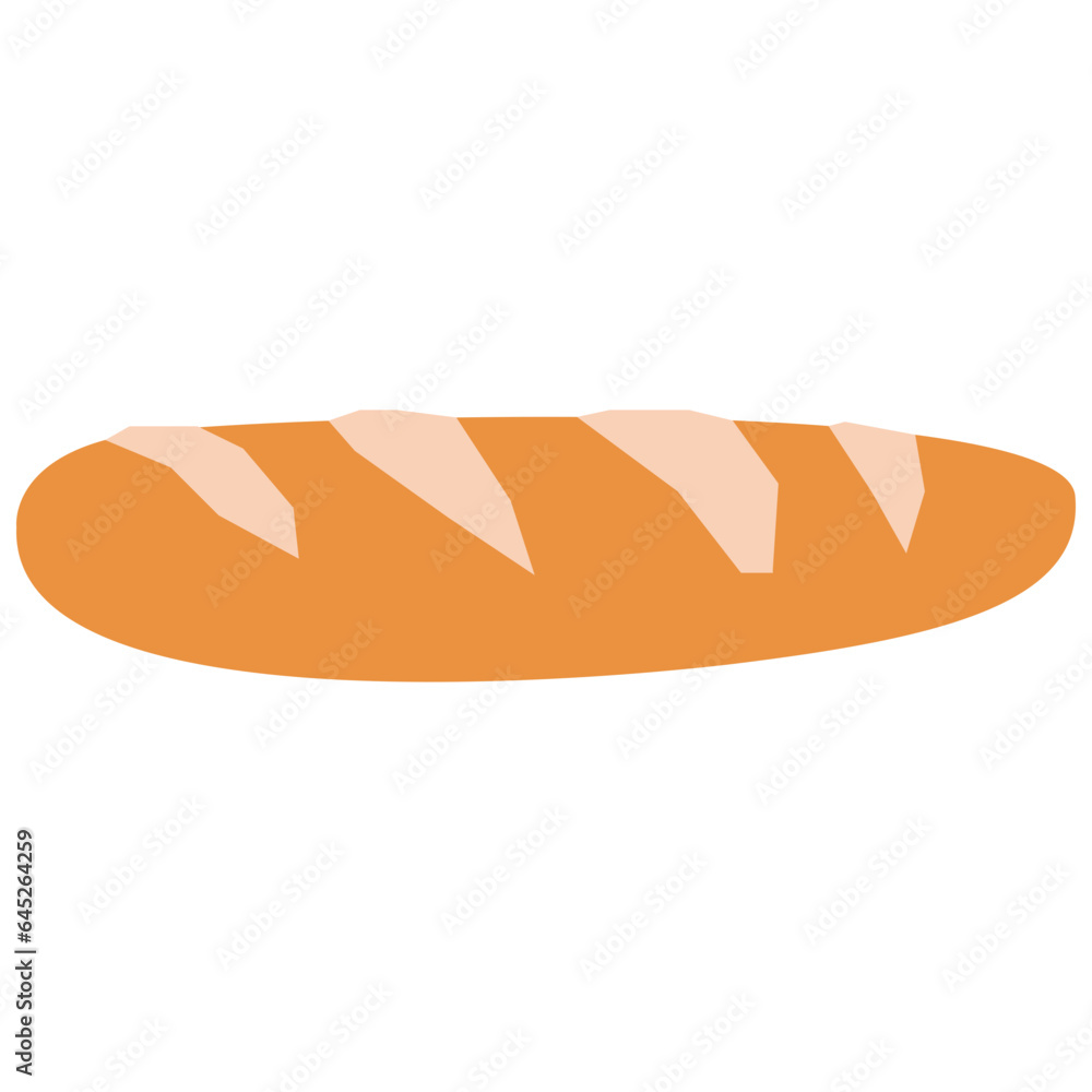 Baguette flat illustration Baguette flat illustration