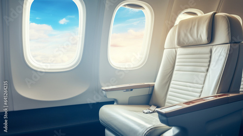 modern airplane interior