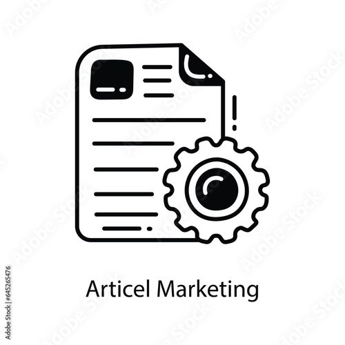 article Marketing doodle Icon Design illustration. Marketing Symbol on White background EPS 10 File