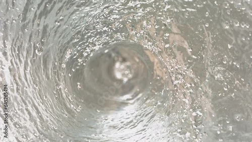 Slow Motion Shot of Emty Water Whirl Background