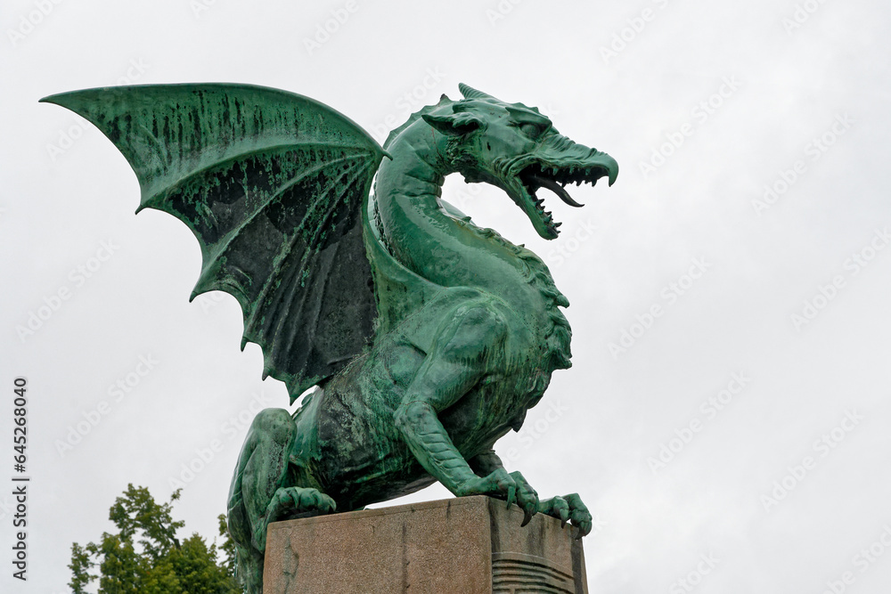Fototapeta premium Dragon Bridge - Ljubljana, Slovenia