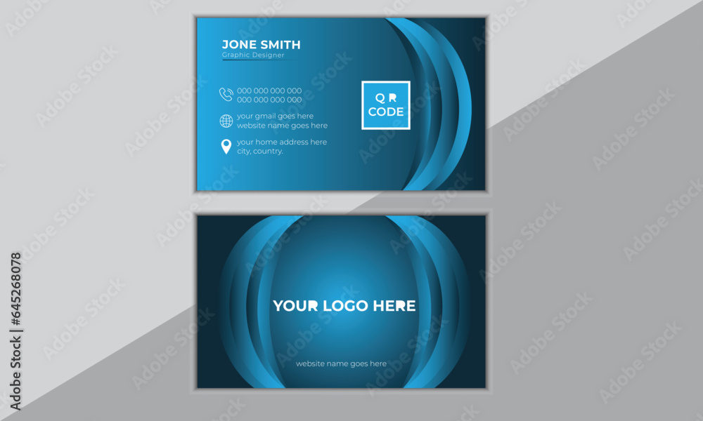 Modern Business Card , Clean professional business card design for your business. design business card template with good concept or  text. business card template.