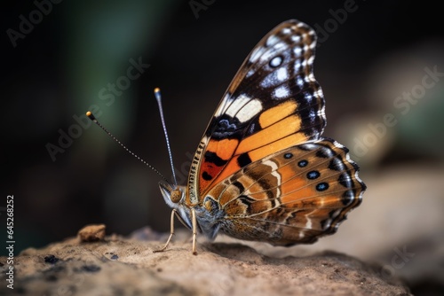 A butterfly perched on a rocky surface © Marius