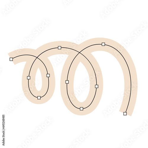Twisted line vector path