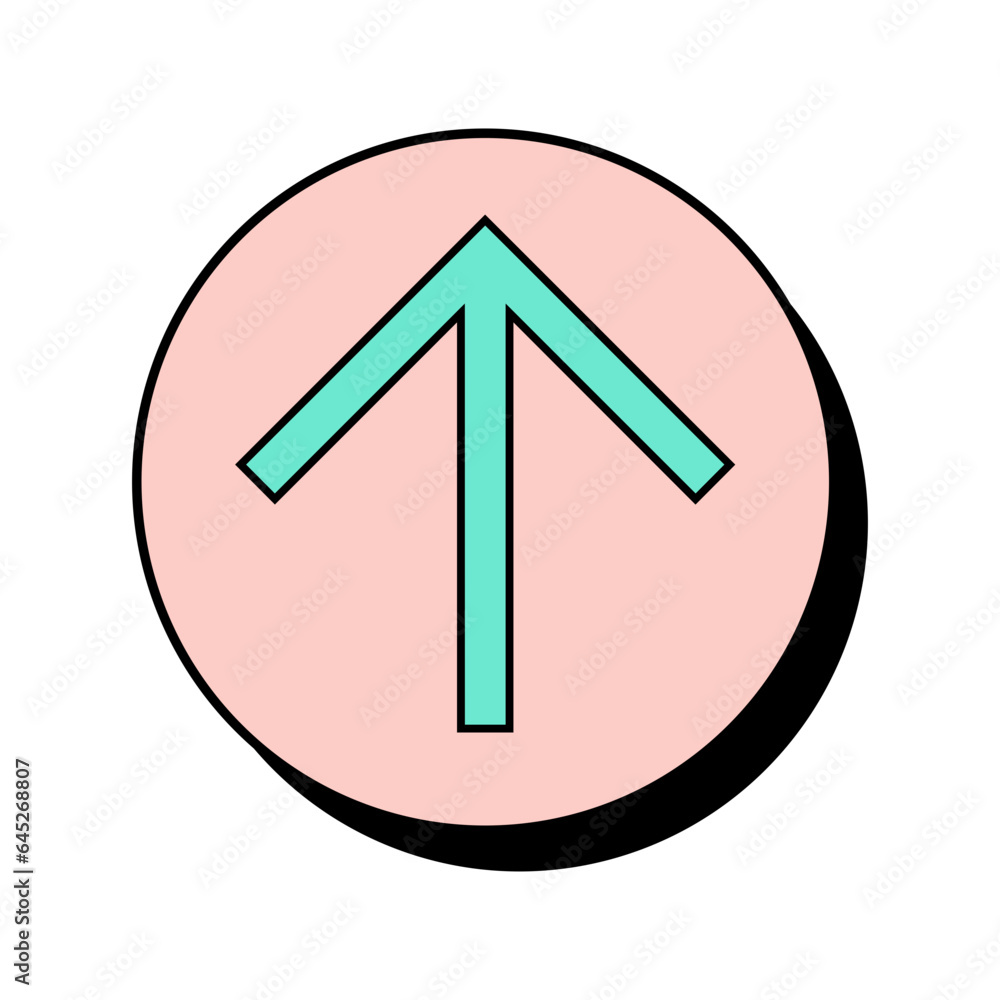 Up arrow icon line filled illustration Up arrow icon line filled illustration