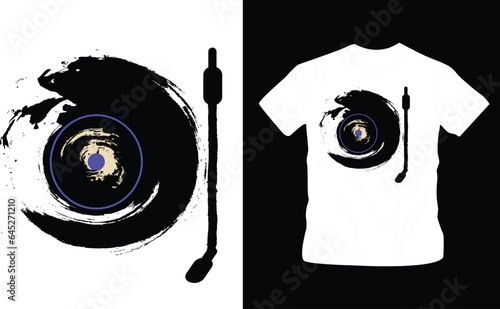 Band logos, album covers, party time musical festival vector illustration t-shirt design editable template