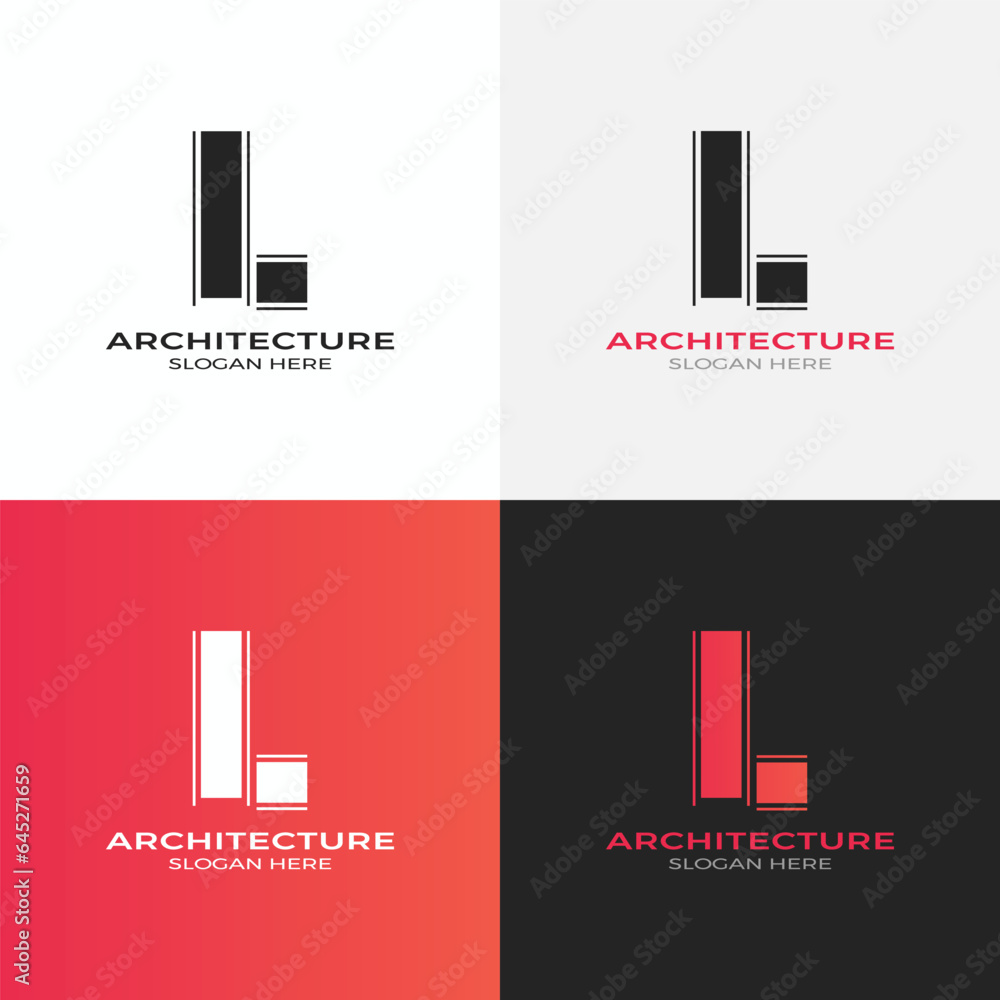 Architect Logo-initial letter L for architecture logo design free ...
