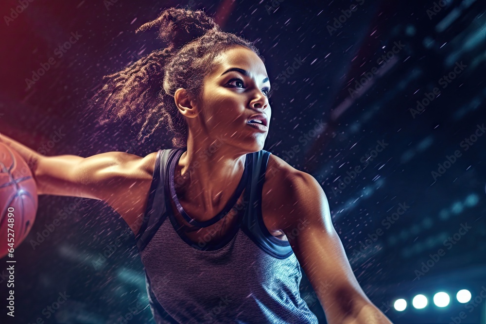 woman basketball player in the jump woman basketball player in the jump