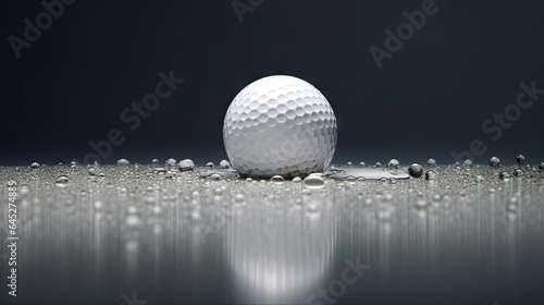 close up of the golf ball