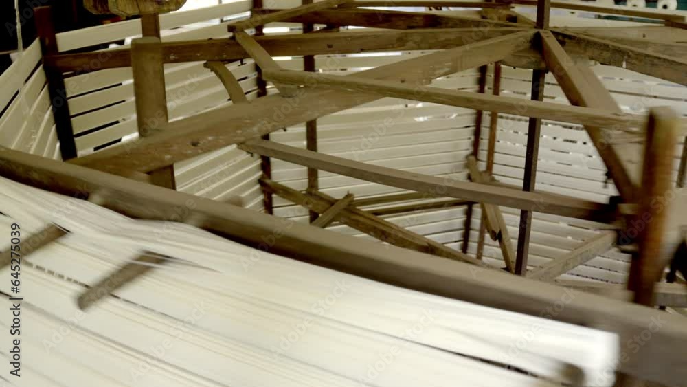 Indian traditional handloom wooden weaving machine, Indian traditional handloom wooden weaving machine,
