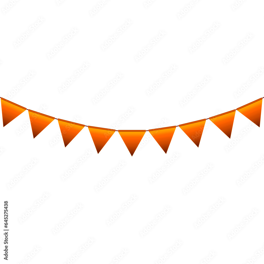 Orange colour bunting pennants image with transparent background. Orange colour bunting pennants image with transparent background.