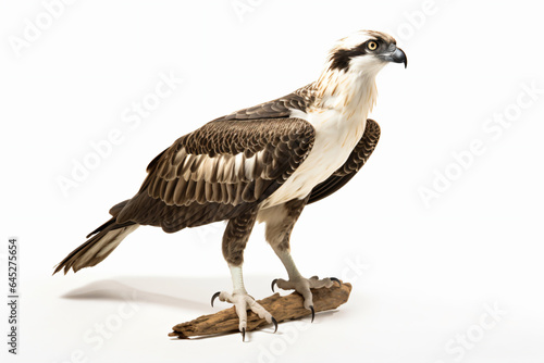 a bird with a white and black body and a brown and white head