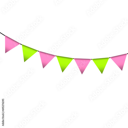 Pink and yellow colour bunting pennants image with transparent background. Free Download Pink and yellow colour bunting pennants image with transparent background. - GFXLoad