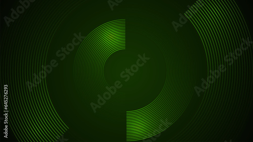 Dark green simple abstract background with lines in a curved style geometric style as the main element.